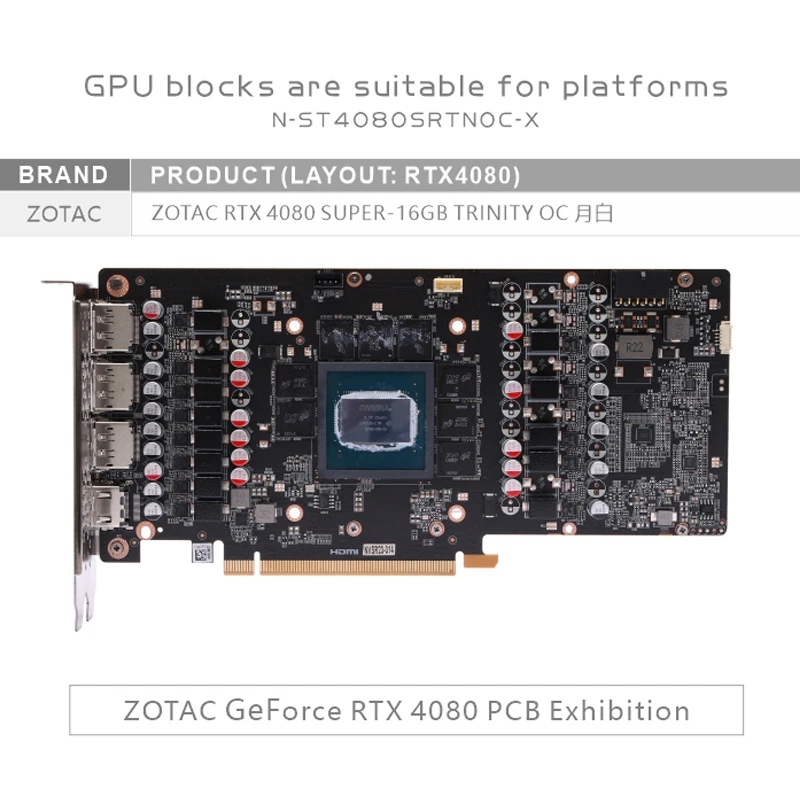 Bloc GPU Bykski pour carte vid - Rtx 4080 Water Cooling Block avis et prix